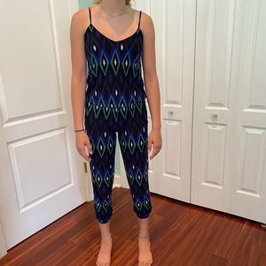 Printed Jumper with cropped ankles